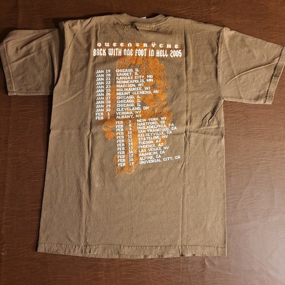 Vintage Queensryche "Back with One Foot in Hell" 2005 Tour Shirt Men's Medium - Picture 5 of 7